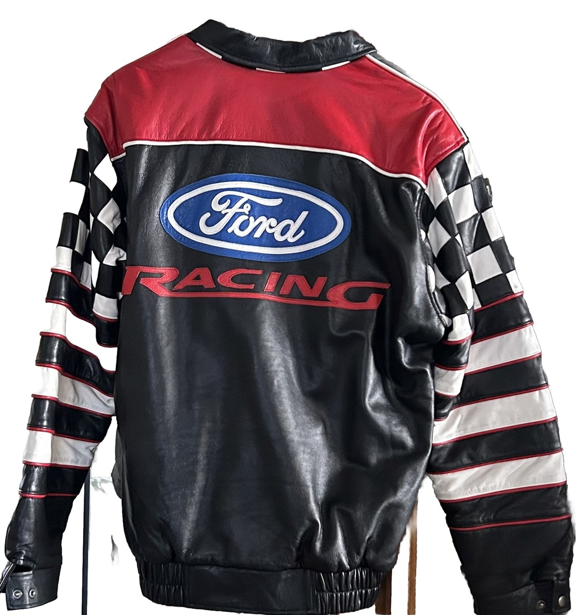 ford racing leather jacket XL Rare Find | eBay