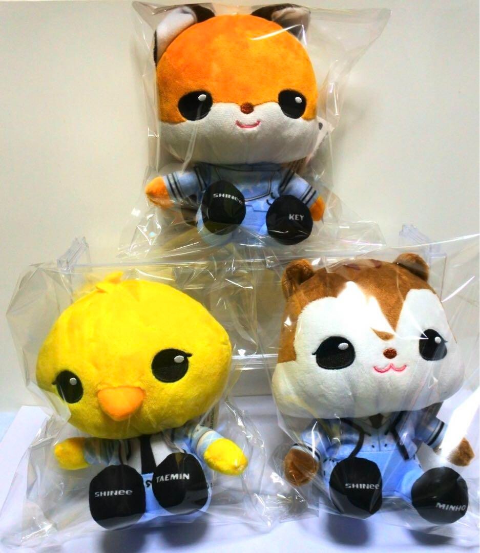 SHINee Animal Coordy Taemin Key Minho Plush Toy Doll 3 Set 6.2in