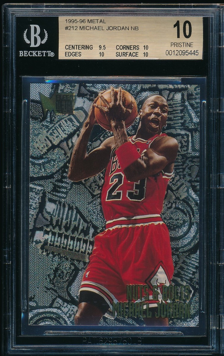 BGS 10 MICHAEL JORDAN 1995-96 FLEER METAL Nuts & Bolts Bulls HOF