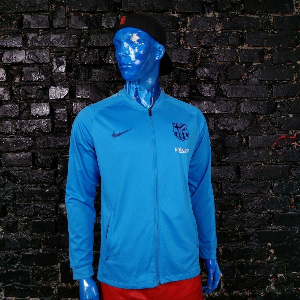 Barcelona Training Jacket With Zipped Blue Nike 894341-482