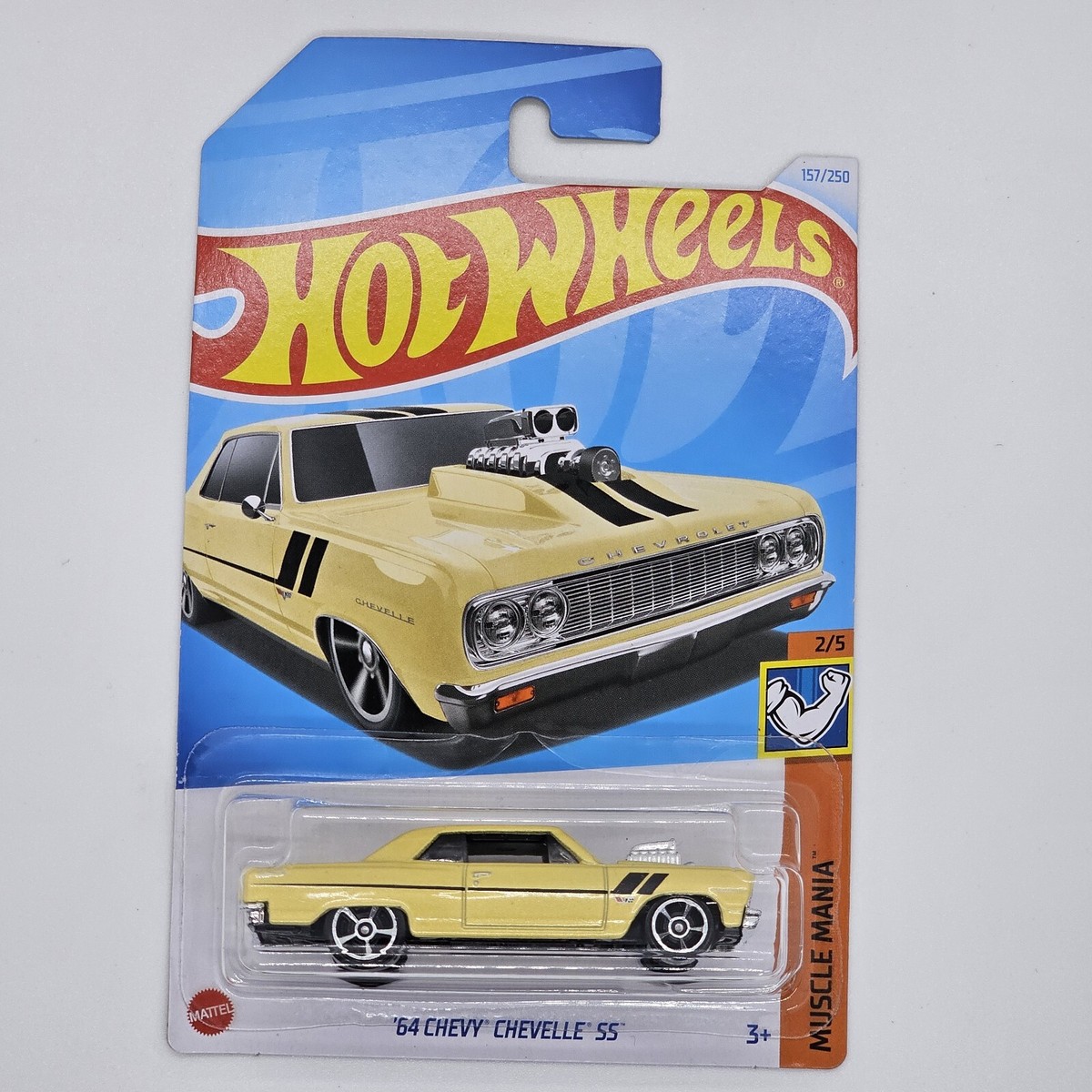 HOT WHEELS 64 CHEVY CHEVELLE CREAM 2024 Series MUSCLE MANIA | eBay
