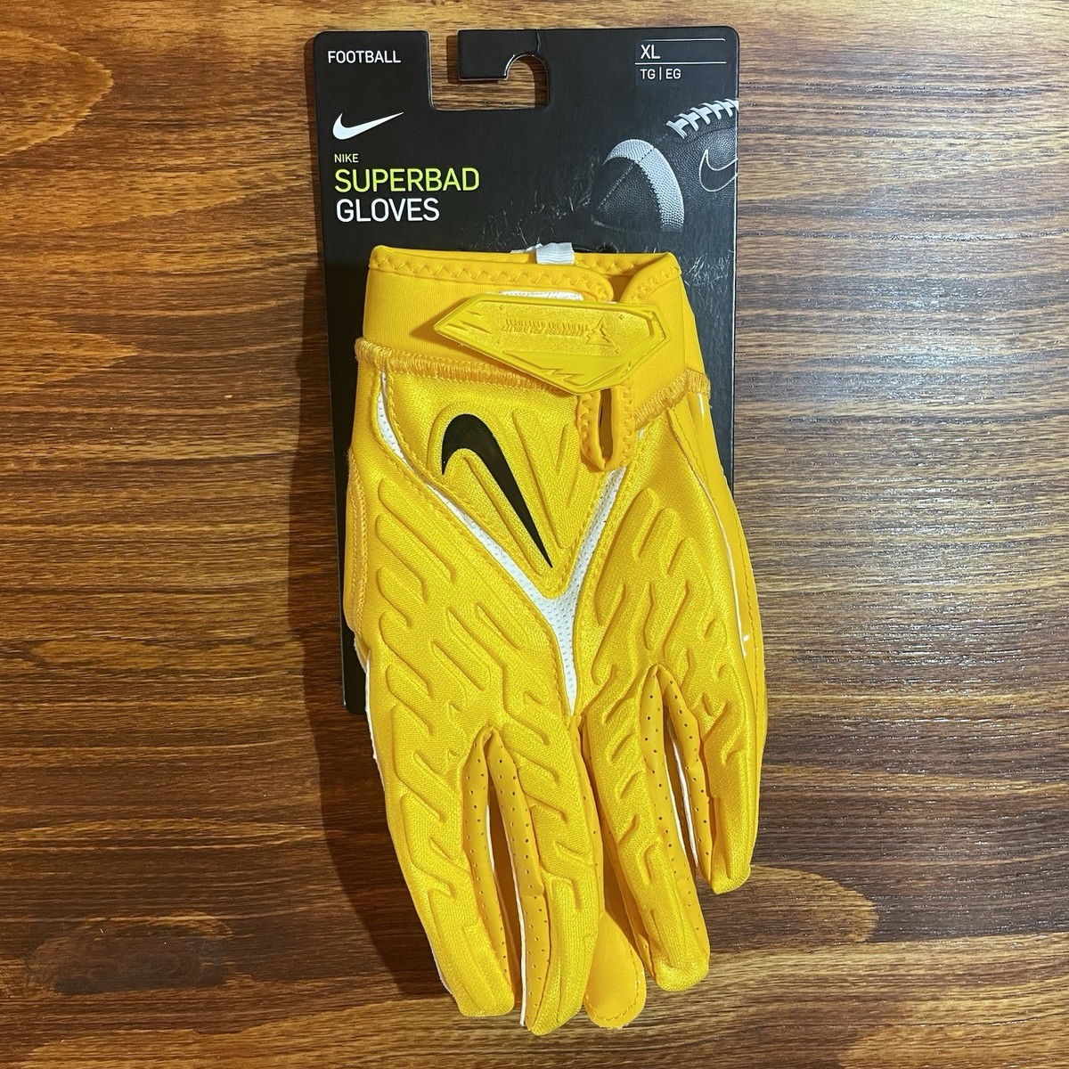 L】UA F4 GLOVE NFLモデル イエロー アメフト グローブ L】UA F4 GLOVE