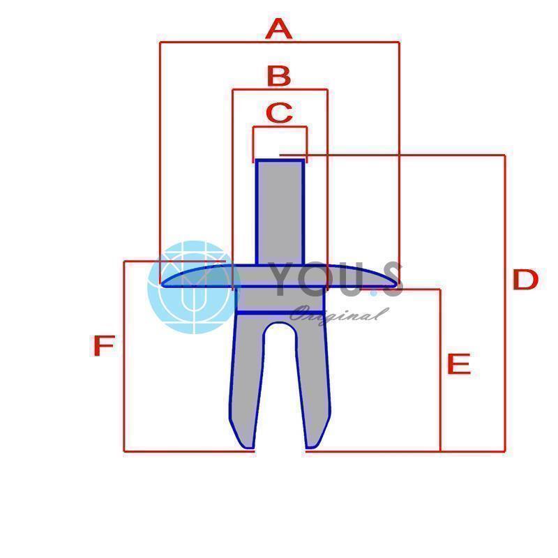 40 X YOU.S Fairing Expansion Clips For Honda Kawasaki Suzuki
