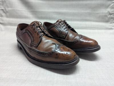 vintage FLORSHEIM IMPERIAL wingtips 10.5 B brown LONGWING kenmoor