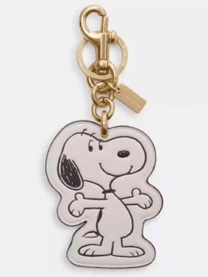 New COACH x PEANUTS Snoopy Bag Charm Keychain NEW FS | eBay