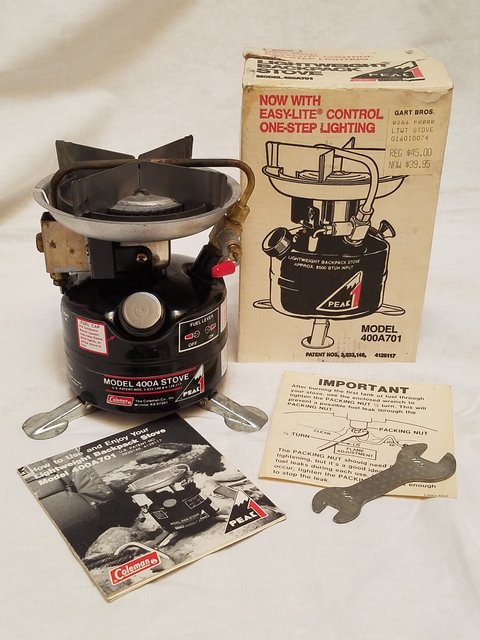 400A, Peak 1, 6/85, USA - The Coleman Collectors Forum