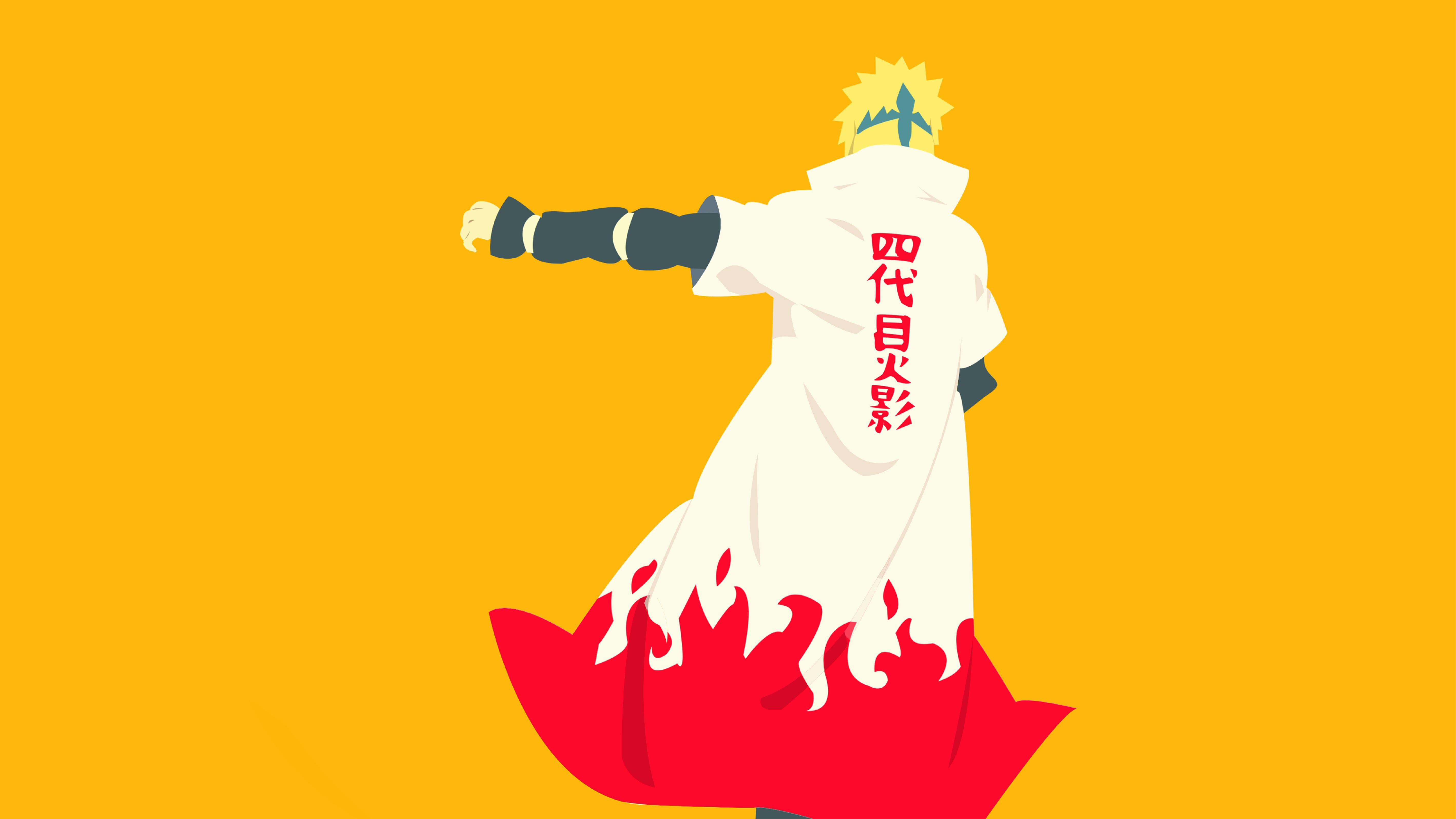 波風ミナト（四代目火影）のミニマリストアートを作った : r/Naruto