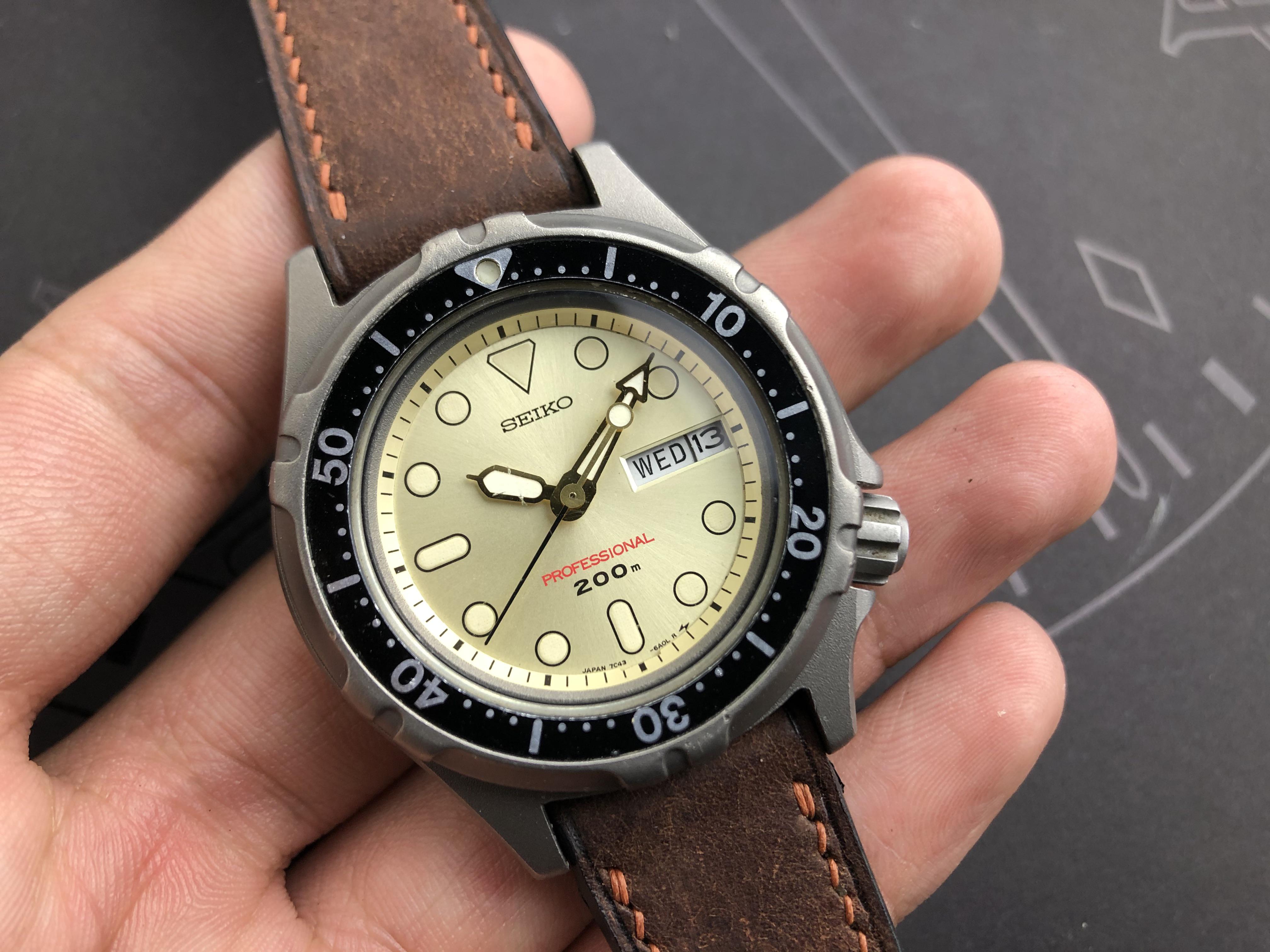 WTS] Seiko 7C43-6A00 Mid-size Quartz Diver Titanium : r/Watchexchange