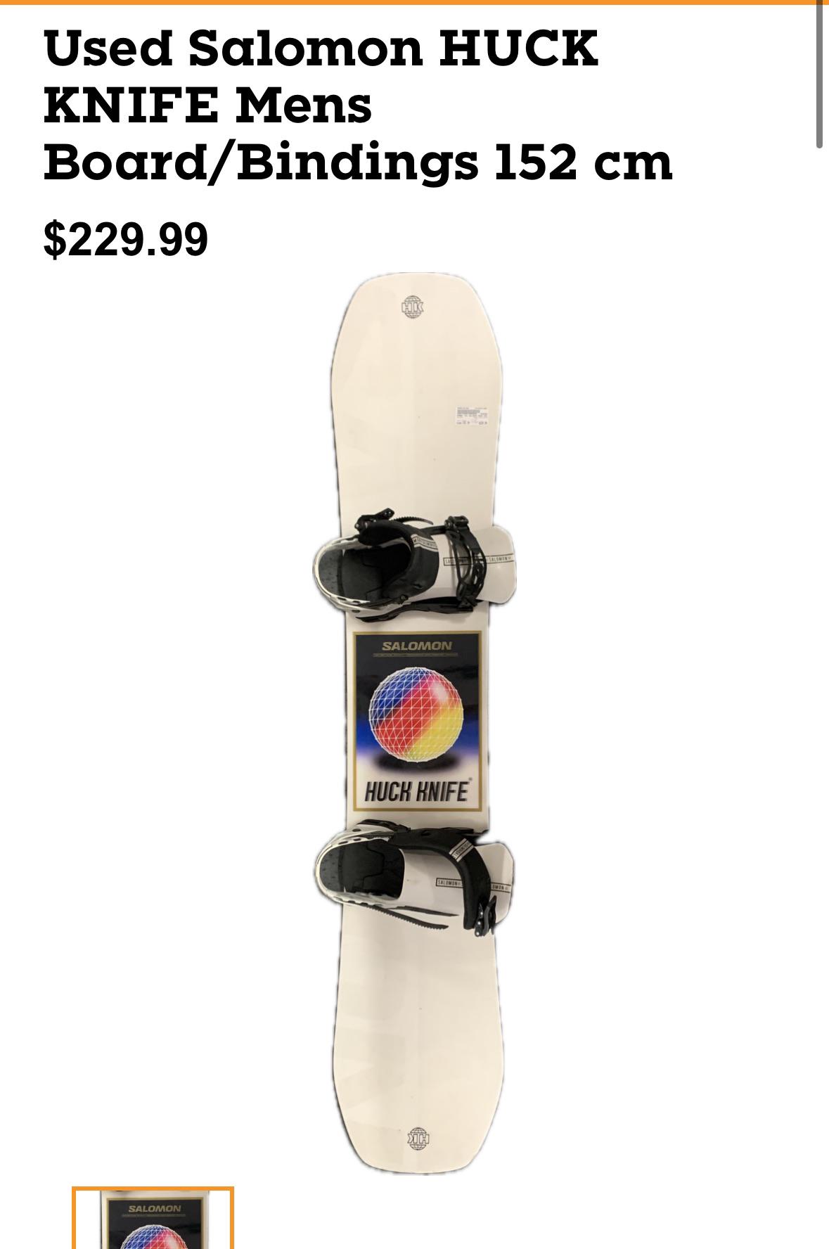 SALOMON Huck Knife 152cmビンディング付き 【公式通販】