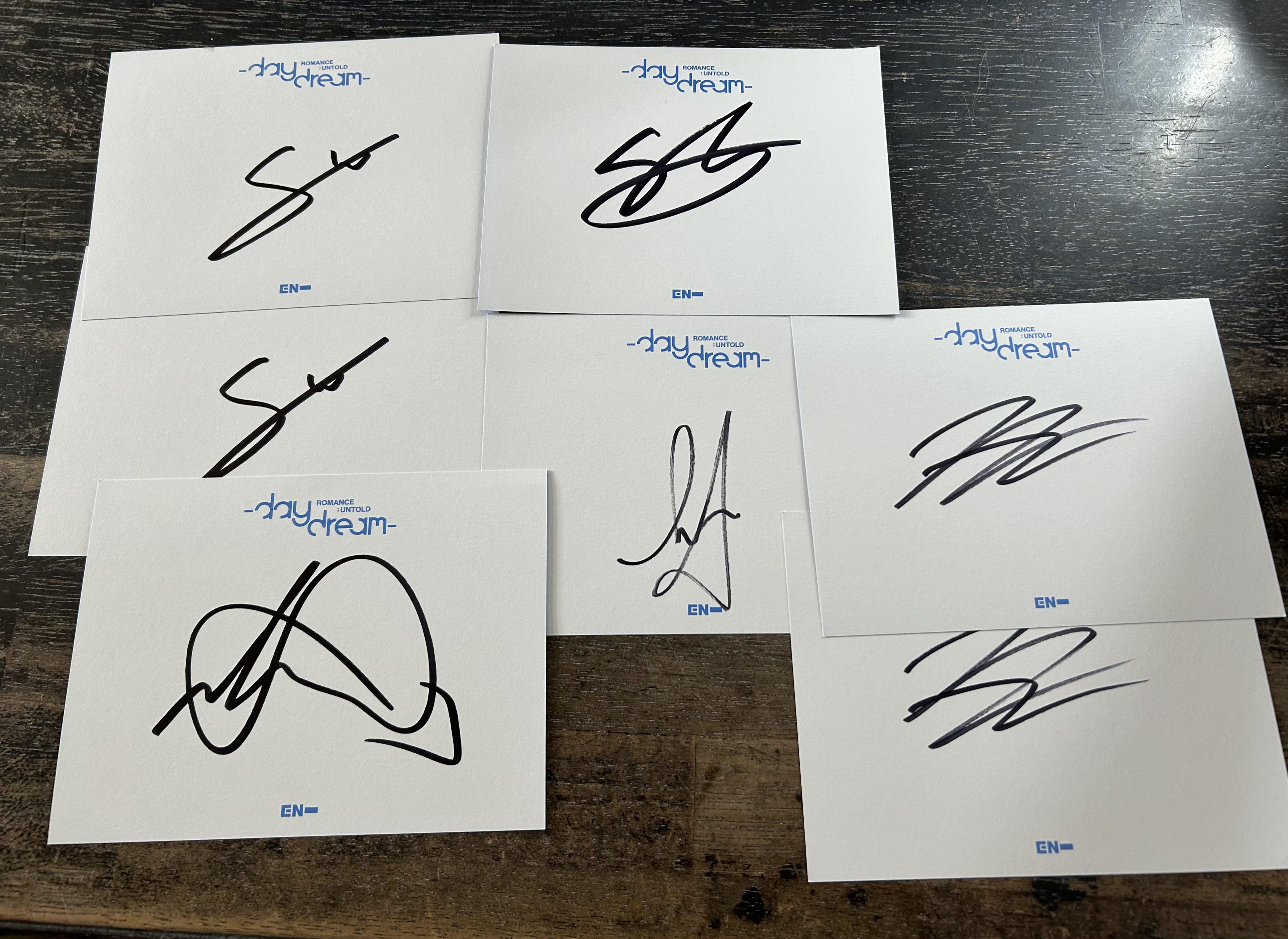 Enhypen のサイン、参考になる : r/enhypen