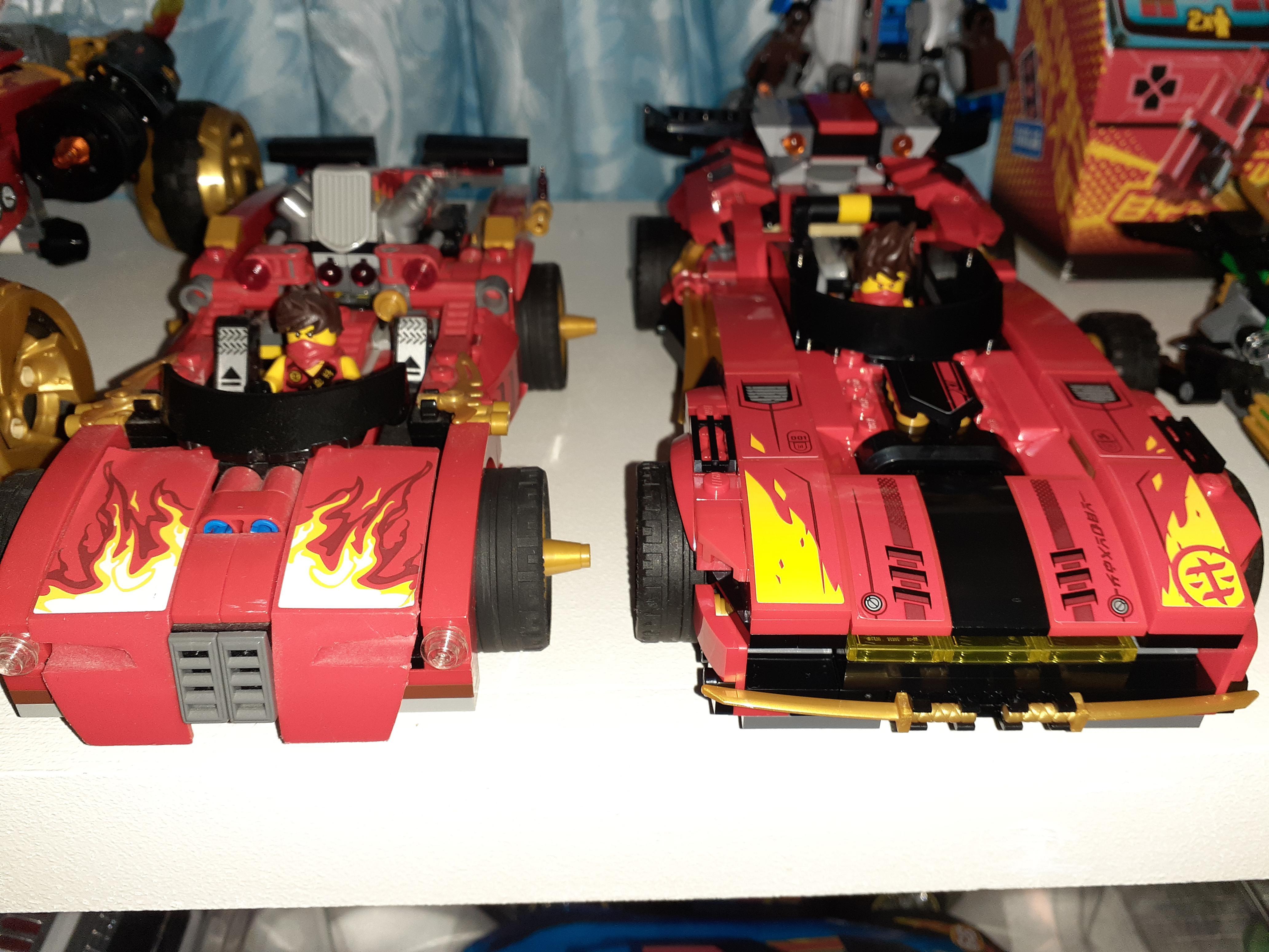 The before and after of the x-1 ninja charger. : r/Ninjago