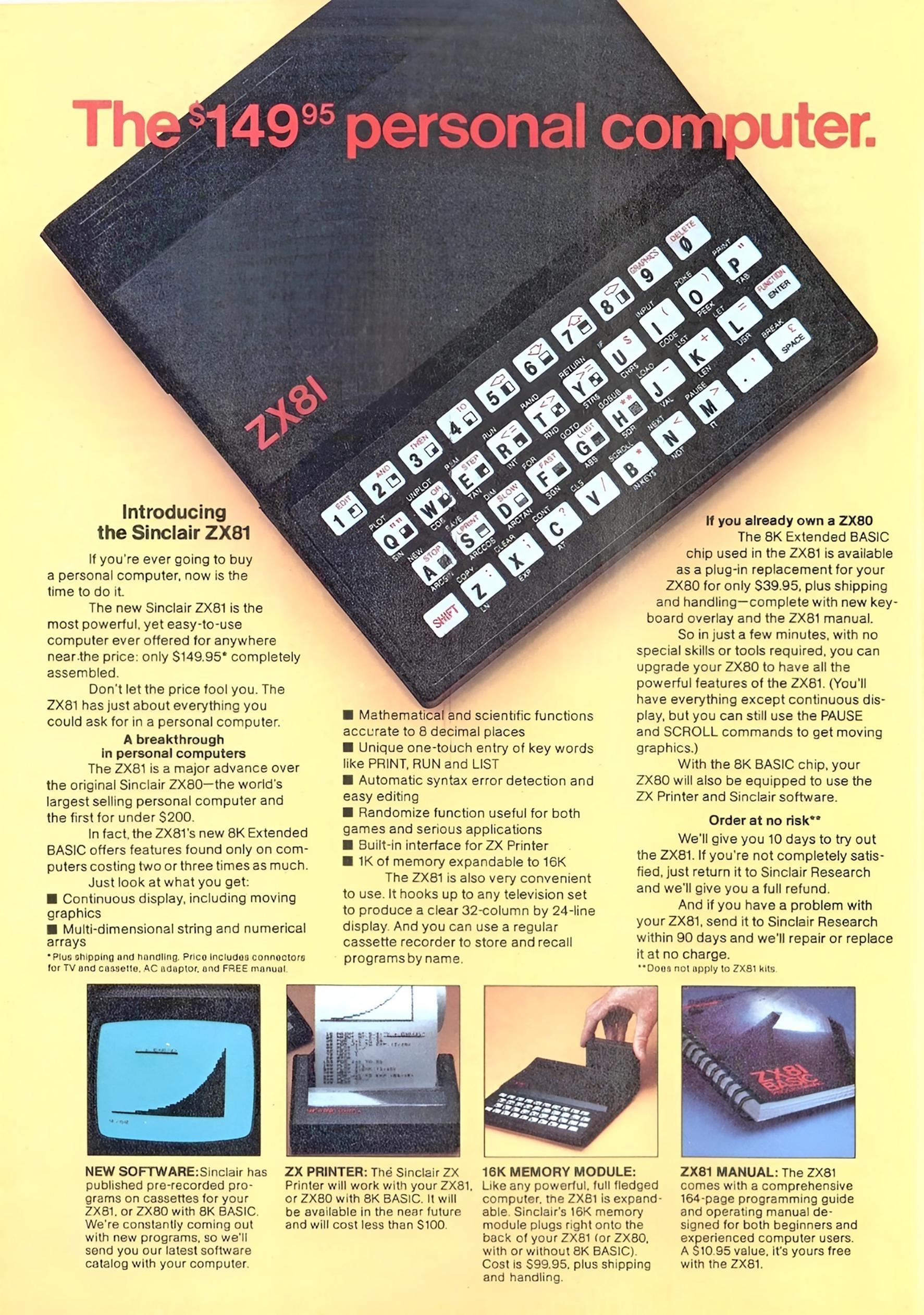 1982 Timex Sinclair ZX81 : r/vintagecomputing