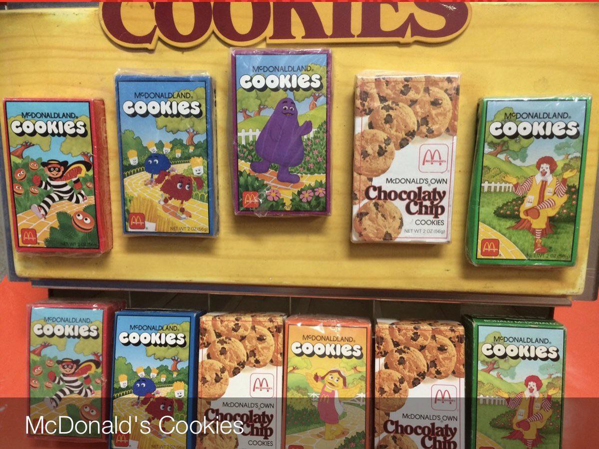 昔のマクドナルドのクッキーのディスプレイ : r/nostalgia