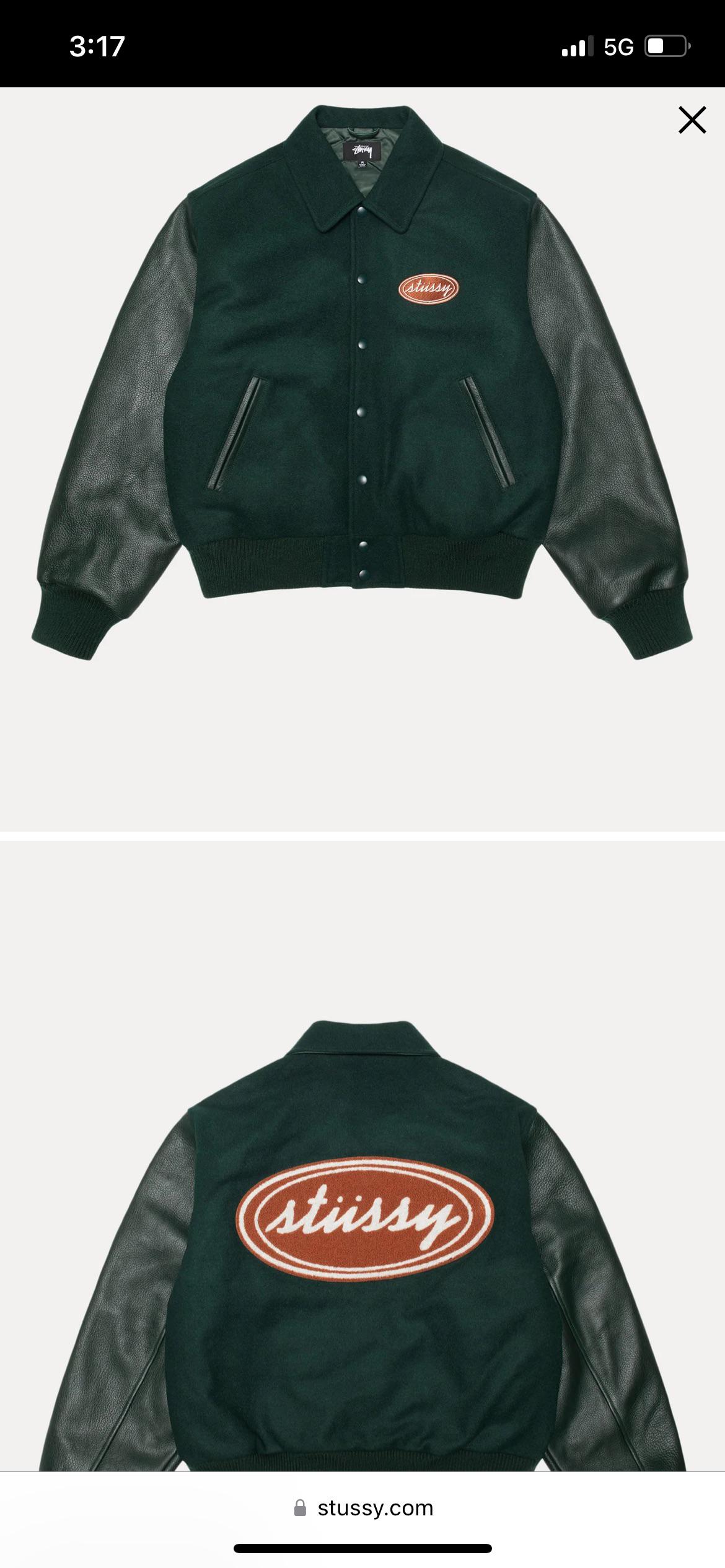 WTB script oval varsity jacket size M : r/stussy