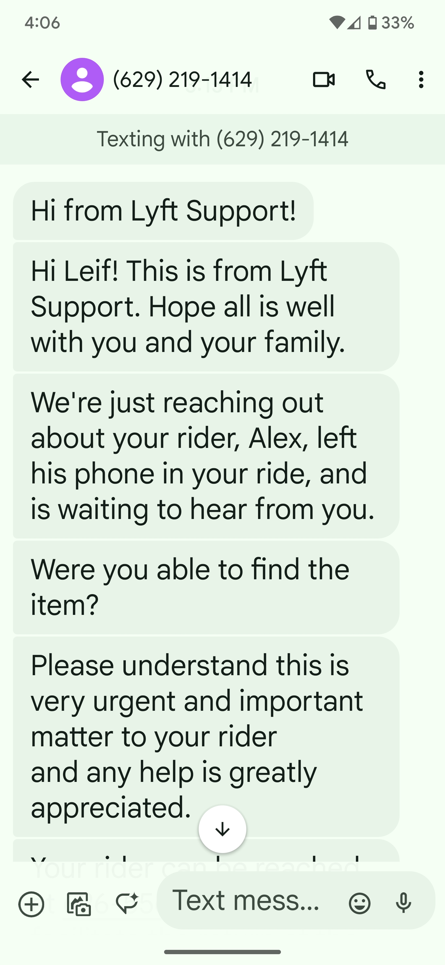 Got these texts from 