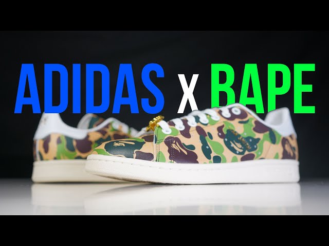 ADIDAS STAN SMITH x BAPE | Unboxing, review & on feet - YouTube