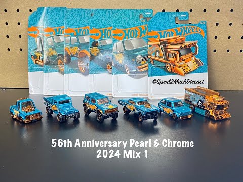 Pearl & Chrome 56th Anniversary w/CHASE by Hot Wheels | 2024 Mix 1