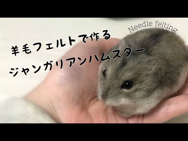 羊毛フェルト】ジャンガリアンハムスターを作る／Needle felting - YouTube