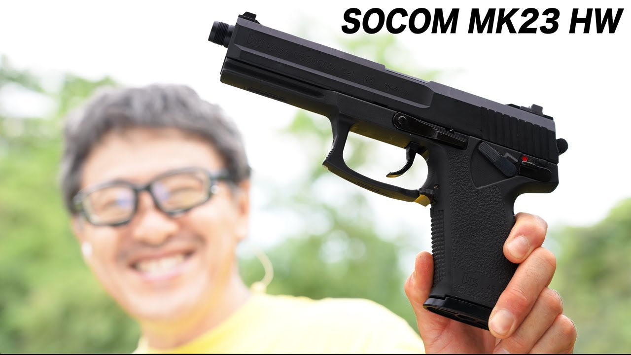 KSC SOCOM Mk23 HW Gas Blowback Gas Gun Review - YouTube
