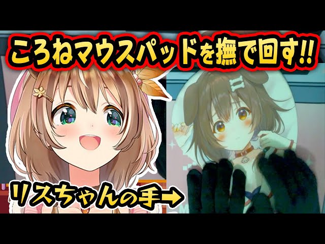 やりたい放題】リスちゃんがころねのおっ◯いマウスパッドを手に入れた