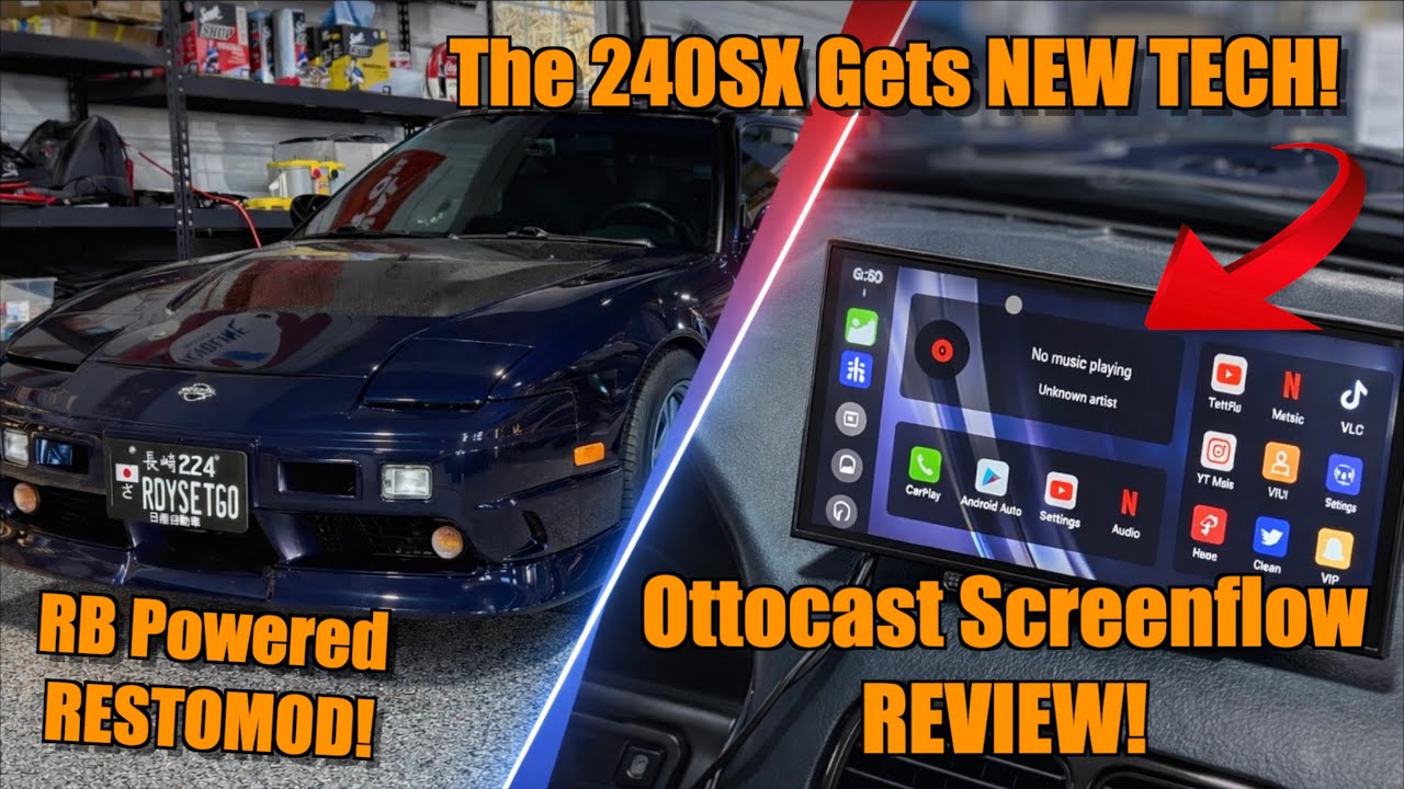 The 240SX RESTOMOD Gets NEW TECH! OTTOCAST SCREENFLOW Review