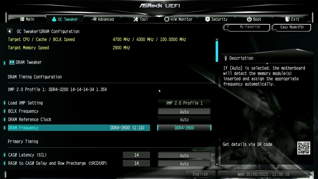 QTJ0 on AsRock H310CM-DVS - BIOS walkthrough - YouTube