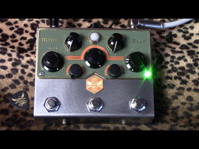Beetronics ROYAL JELLY Overdrive Fuzz Blender pedal of love (demo
