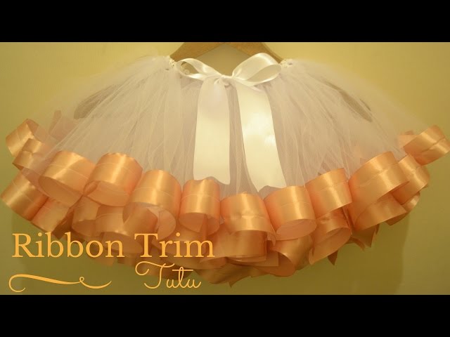 How to Make Ribbon Trimmed Tutu Skirt: DIY Tutu Skirt - YouTube