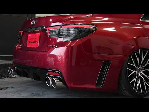 GRX130系 マークX BRASH 4本出しマフラー Gsバンパー 直管ストレート