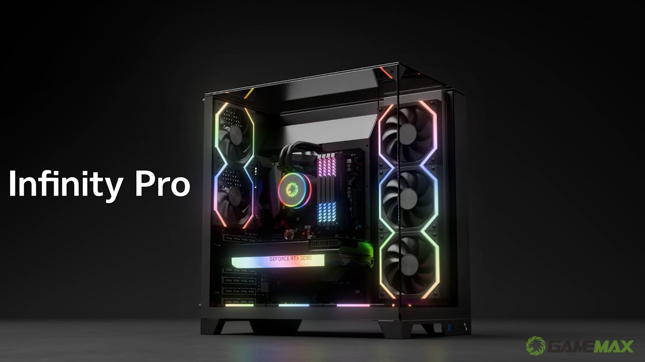 GAMEMAX PCケース Infinity Pro BK Infinity Pro BK-Tempered Glass PC