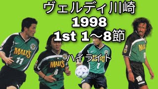 ヴェルディ川崎1998年1節〜8節ハイライト カズ、ラモス、柱谷、高木