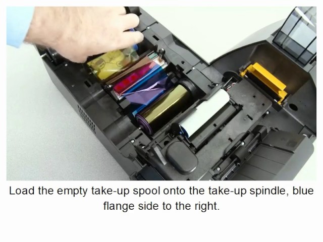 Zebra ZXP Series 9 - Loading The Print Ribbon - YouTube