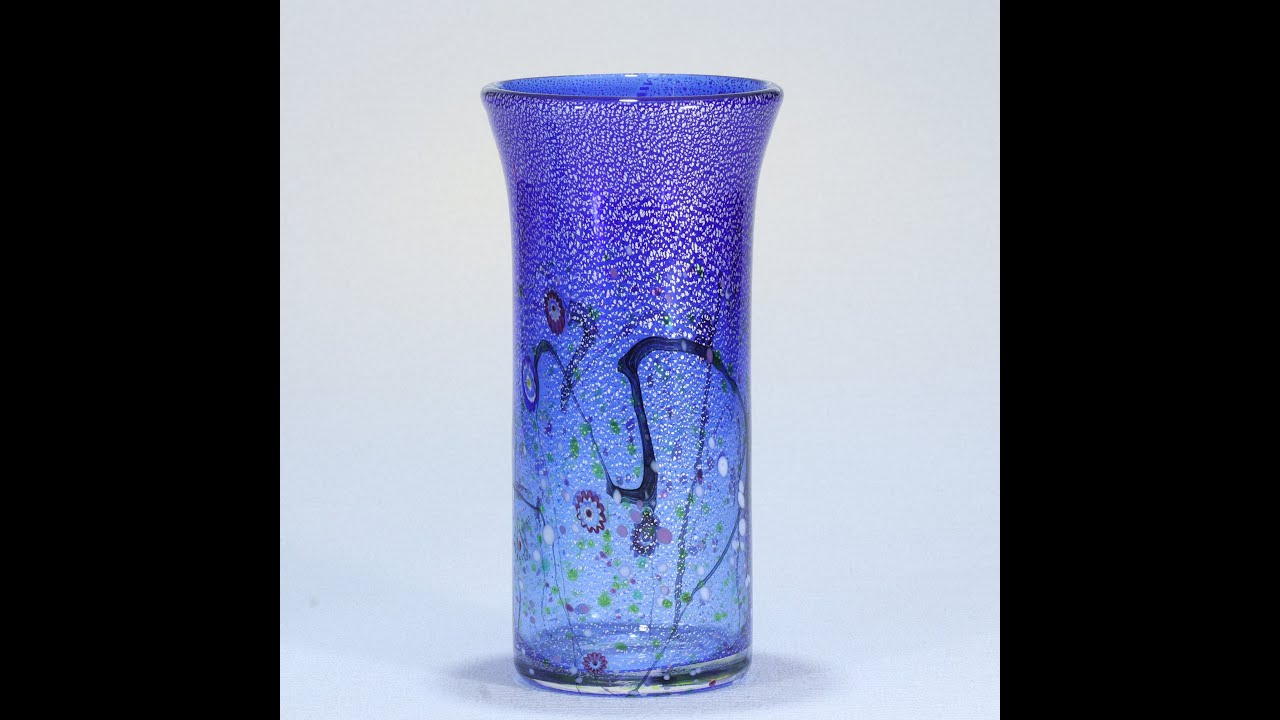 コバルトブルー ハンガリークリスタル 大型花瓶 花器 コバルトブルーの