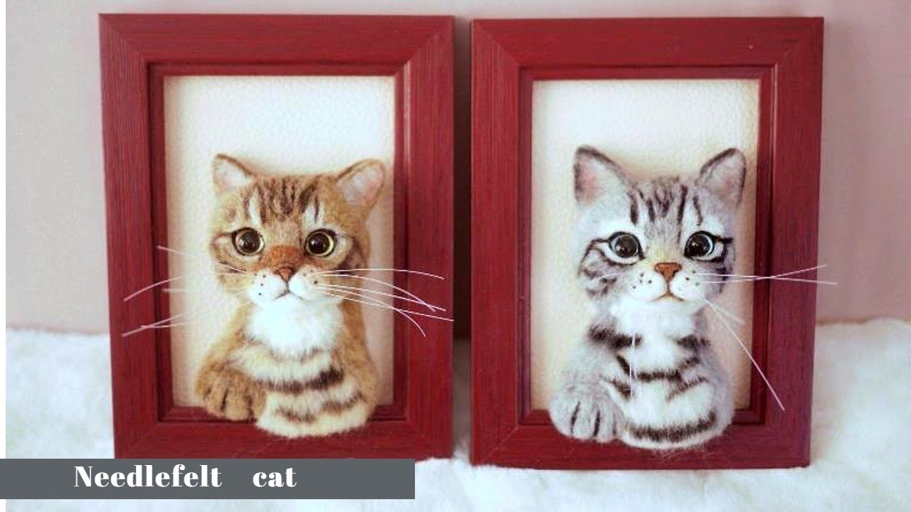 羊毛フェルトを使用サバトラ、キジトラの制作過程vol36】#craft