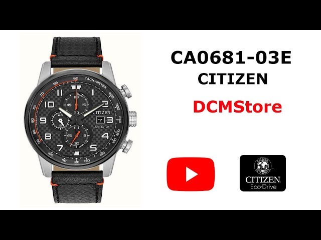 CA0681-03E Citizen Primo Chronograph Black Carbon - YouTube