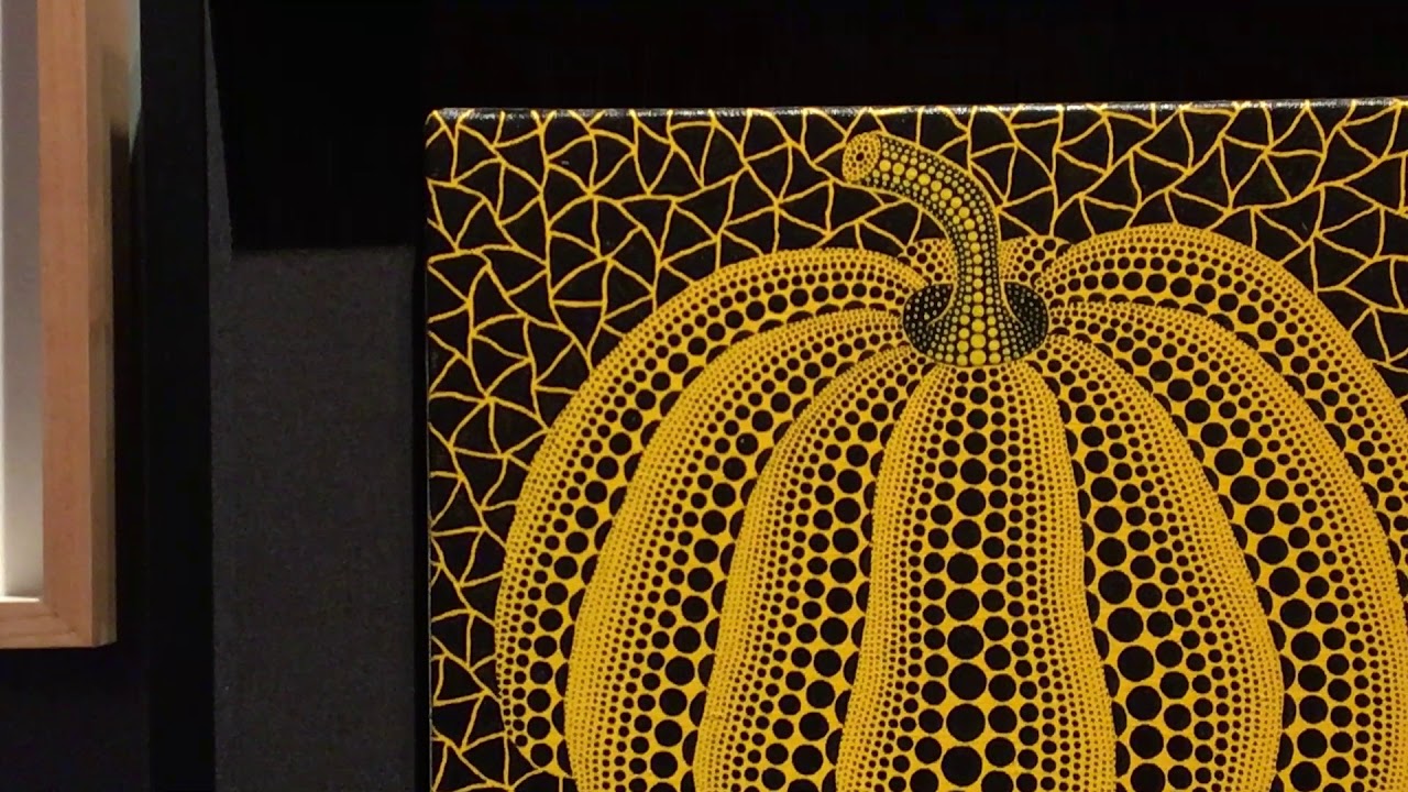 草間彌生 キャンバスにアクリル絵の具 サイン 《かぼちゃ》 - YouTube