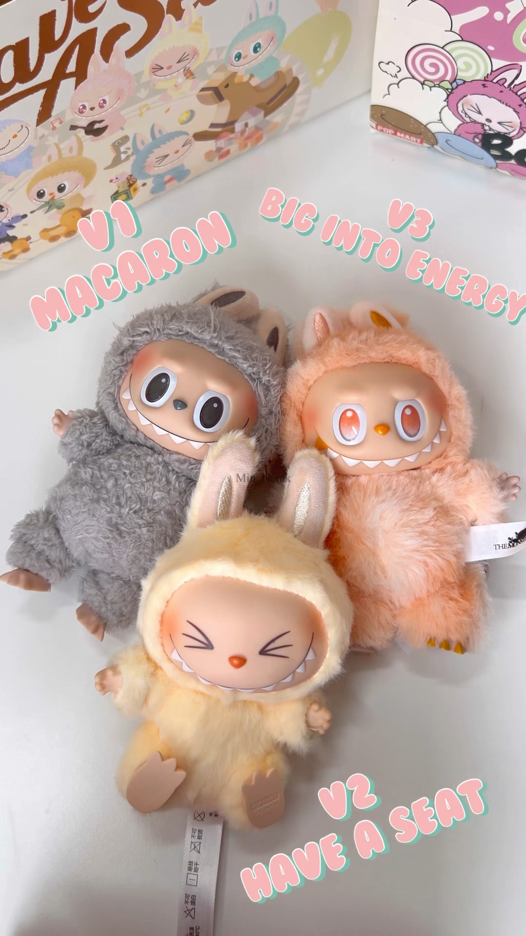 LABUBU BIG INTO ENERGY, HAVE A SEAT, MACARON POPMART #labubu