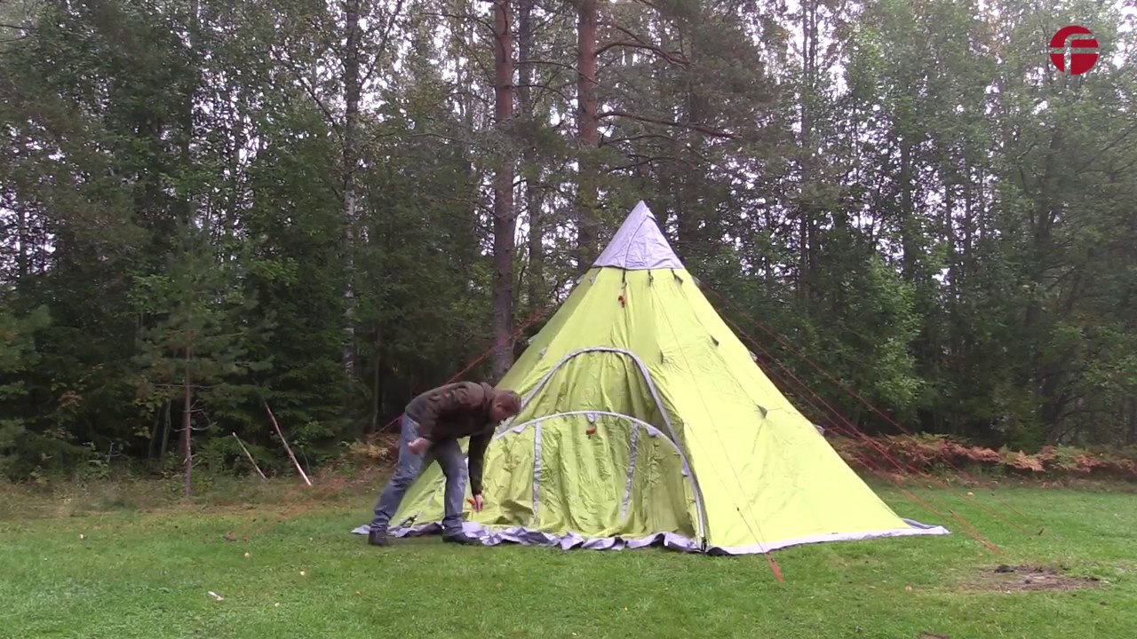 薪ストーブが使えるティピー型テント Frisport フリスポート 秋冬