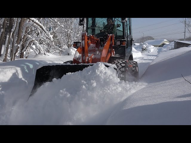 ホイールローダーを使った除雪27 2324S🌈 積雪15センチ 2月3日 1