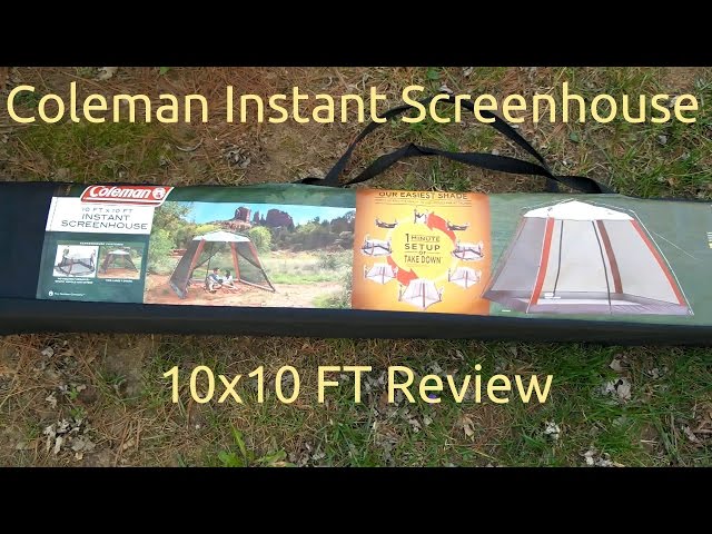 Coleman 10x10ft Instant Screenhouse Review - YouTube