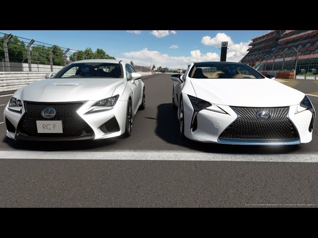 レクサス加速対決 RC-F vs LC500 GTsport - YouTube