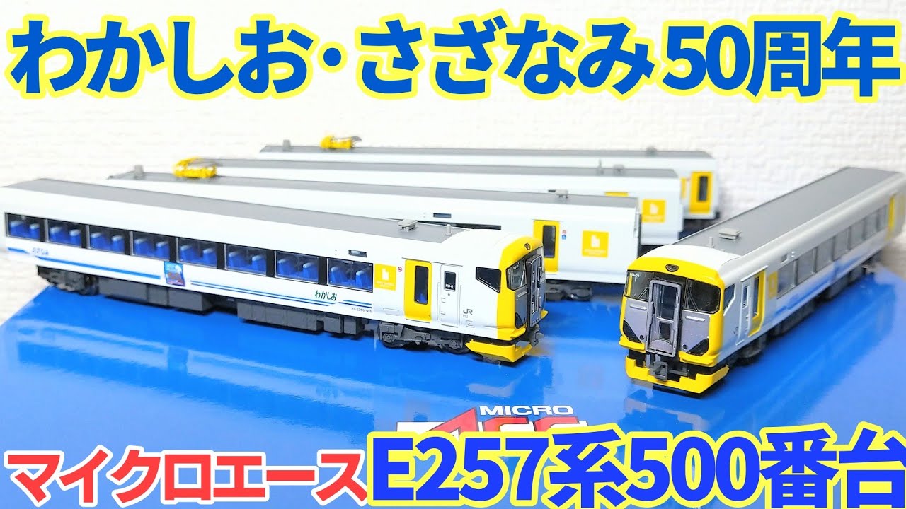 開封】E257系500番台 『わかしお・さざなみ50周年』 5両セット - YouTube
