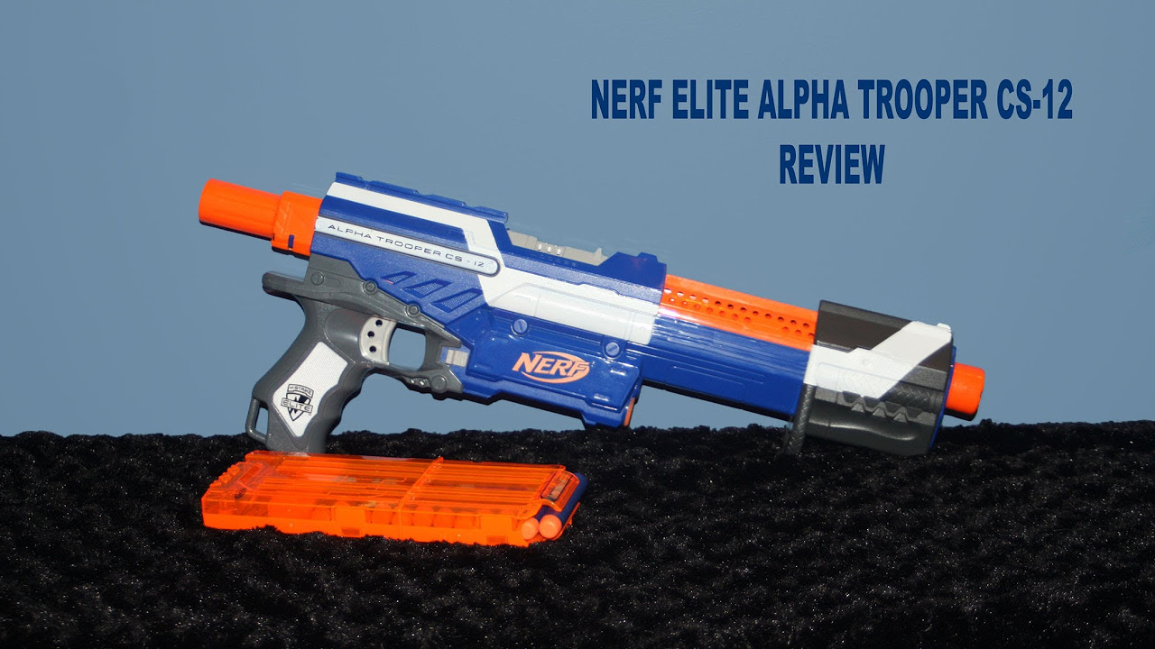 NERF Elite Alpha-Trooper CS-12 Review - YouTube