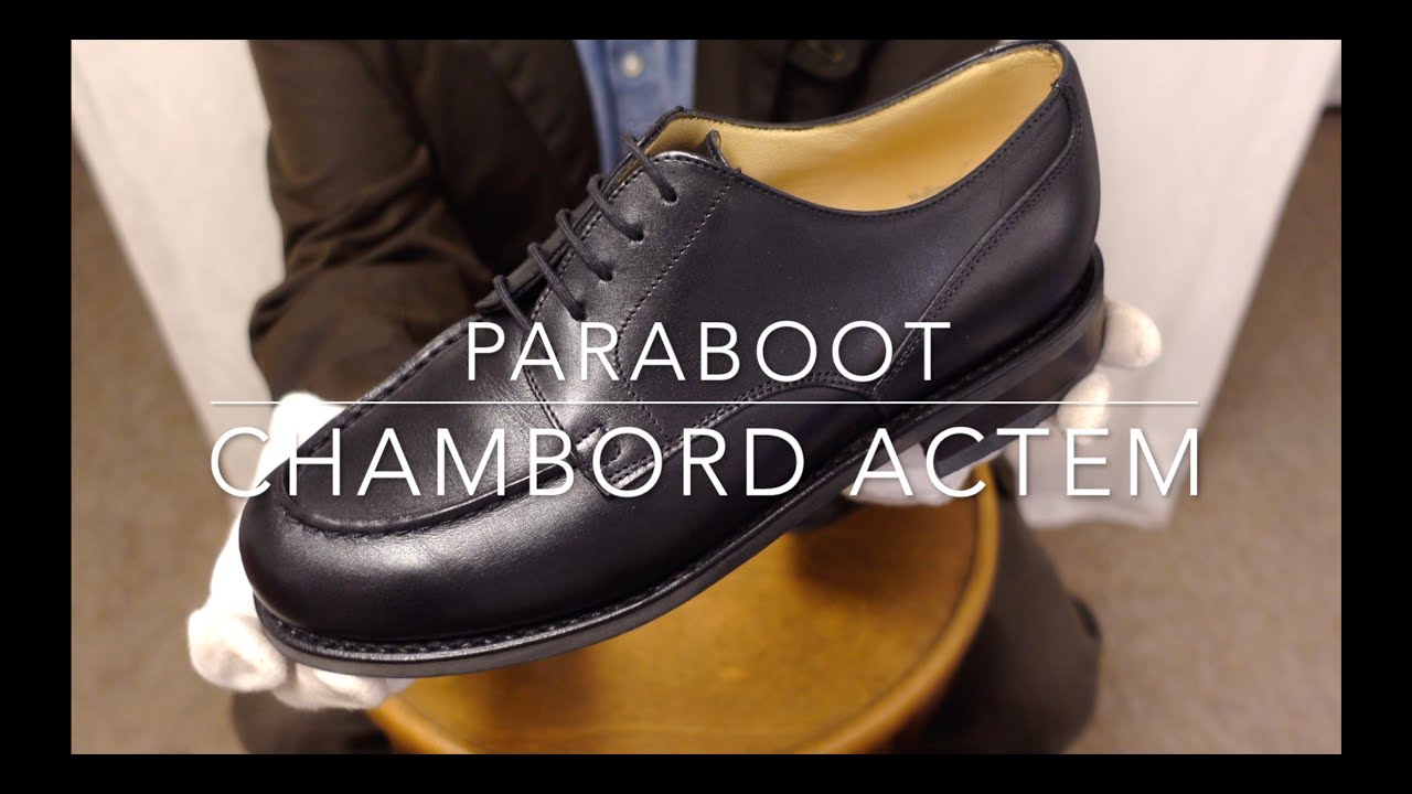 パラブーツ CHAMBORD(シャンボード) ACTEM(アクテム)Uチップ ブラック