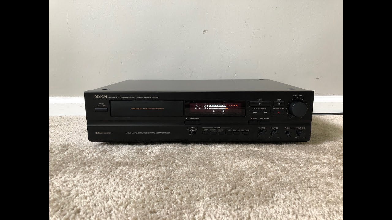 Denon DRS-610 Single Stereo Cassette Deck Tape Player - YouTube