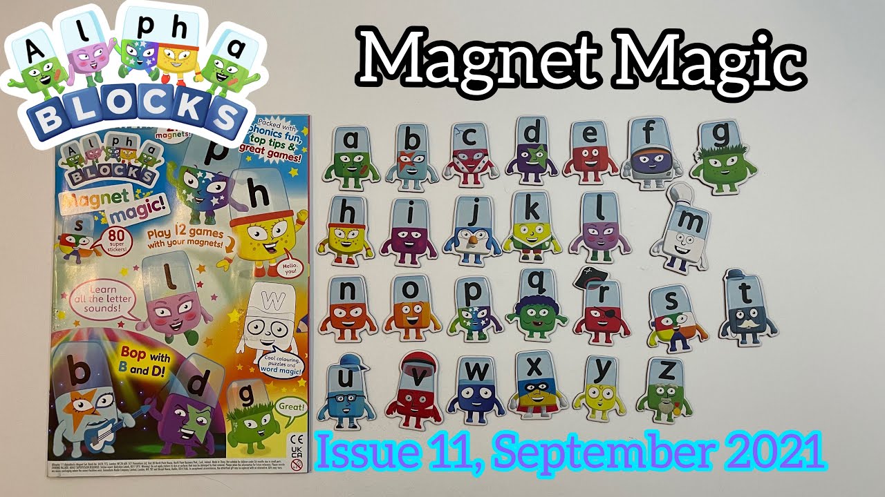Alpha Blocks magazine with magnet magic set!!! - YouTube