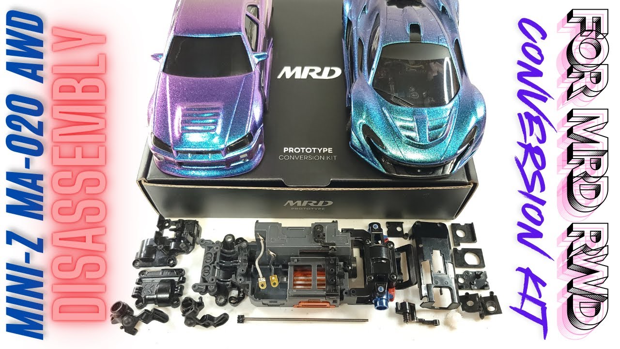 MRD Conversion Kit: Disassembly of the Mini-Z MA-020 AWD - YouTube