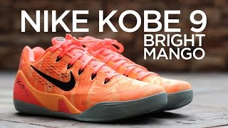 Closer Look: Nike Kobe 9 - Bright Mango - YouTube