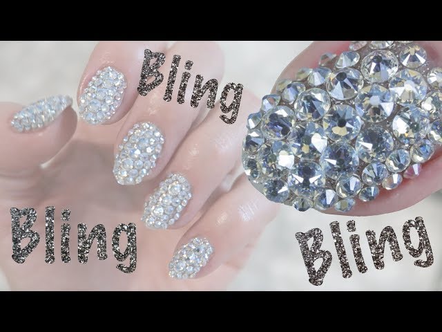 How To Bling Out Nails with Swarovski Crystals | Full Set Bling