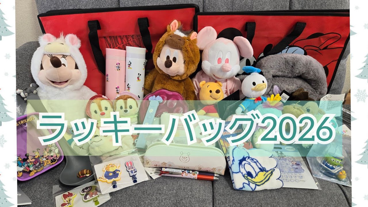 ディズニー】ラッキーバッグ 2026 (福袋) 10000円分☆開封動画 - YouTube